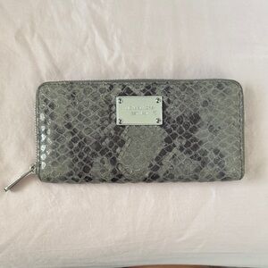 Michael Kors Gray Snake Pattern Wallet